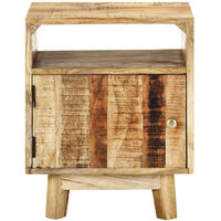 Bedside Table 40x30x50 cm Rough Mango Wood