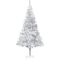 Artificial Christmas Tree with Stand Silver 210 cm PET