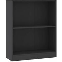 Bookshelf Grey 60x24x74.5 cm Chipboard