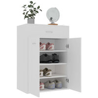 Shoe Cabinet White 60x35x84 cm Chipboard
