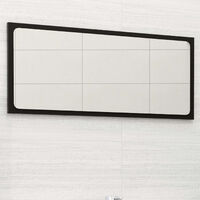 Bathroom Mirror Black 80x1.5x37 cm Chipboard
