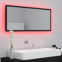 LED Bathroom Mirror Black 100x8.5x37 cm Chipboard