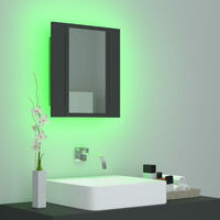 LED Bathroom Mirror Cabinet Grey 40x12x45 cm