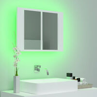 LED Bathroom Mirror Cabinet White 60x12x45 cm