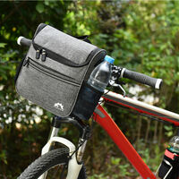 Waterproof Bike Handlebar Insulated Cooler Bag Front Bag Mountain Road Bicycle Cycling Handlebar Basket Bag Pannier Shoulder Bag,model:Grey