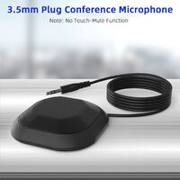 Portable 3.5mm Plug Conference Microphone 360¡ã Omnidirectional Condenser Computer PC Mic Plug and Play Small Microphone for PC Laptop Video Conference Chatting Gaming Recording Online Class Skype,model: 3.5mm Plug