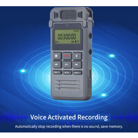 8GB Digital Voice Recorder Voice Activated Recorder MP3 Player 360¡ãOmnidirectional Microphone Noise Reduction 15h Continuous recording with WAV MP3 Player Telephone Recording for Meeting Lecture Interview Class,model:Grey