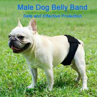 Male Dog Belly Band Pet Diaper Washable Wrap Waterproof Toilet Training Dog Physiological Pant,model:Black XXL