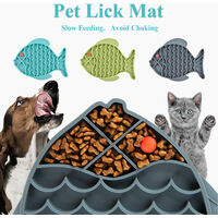 Dog Lick Mat Slow Feeding for Pet Cat Calming Treats & Anxiety Relief Boredom Reduction for Bathing Grooming Training Super Adhesion Perfect for Peanut Butter Yogurt Treats,model:Grey