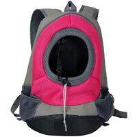 Pet Backpack Carrier Dog Carrier Pet Travel Bag Designed for Travel Hiking Walking Outdoor Use,model: Rose red-S