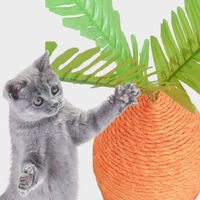 Cat Scratcher Carrot Shape Cat Scratching Post Sisal Non-flaking Vertical Cat Climbing Toys Cat Scratching Post Cat Climbing Shelf Grinding Claw,model:Orange S