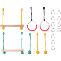 Outdoor Sports Balance Training Equipment Climbing Rope Children's Climbing Combination Sports Suit with/without Rope Ladder,model:Multicolor without ladder