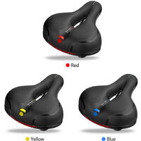 Waterproof MTB Bike Seat Hollow Breathable Bicycle Saddle Dual Shock Absorbing Soft Memory Foam Cycling Seat Cushion,model:Yellow