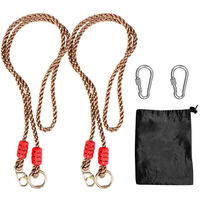Tree Swing Ropes Hanging Kit with Carabiners Storage Bag Outdoor Swing Hangers for Hammocks Swings,model:Red