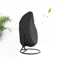 Hanging Seat Cover Egg Chair Cover Folding Swing Chair Cover Waterproof Hammock Chair Cover Anti-dust Garden Furniture Cover with Zipper Perfect for Indoor or Outdoor Use,model: S
