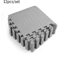 12PCS 30*30cm Protective Floor Mat Anti-slip Bubble Bowl Foam Exercise Cushion,model:Grey 12pcs