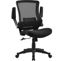 Adjustable Office Chair Back Support Swivel Flip Up Arm Computer Desk Task Chair