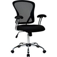 Office Chair Mesh Home Ergonomic Desk Chair Computer Chair with Lumbar Support Armrest Executive Rolling Swivel Adjustable Mid Back Task Chair For Back Pain, Black