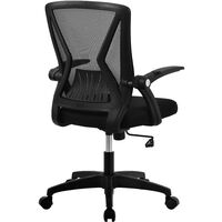 Mesh Office Chair Ergonomic Desk Chair Swivel Computer Chair Flip Up Arms With Lumbar Support Adjustable Height Task Chair, Black
