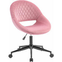 Office Chair Desk Chair Computer Chair Task Chair Swivel Chair Adjustable Height Pink/Velvet/1PC