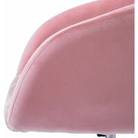 Velvet Desk Chair Office Chair with Arms Luxurious Cushion for Home Office Swivel Chair (Pink)