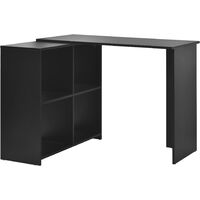 L-Computer Desk with Large Storage Space Study DeskLaptop tablefor Home Office£¬ Black