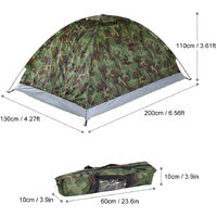 TOMSHOO Camping Tent for 2 Person Single Layer Outdoor Portable Camouflage,model: M