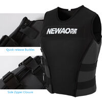 Adults Life Jacket Neoprene Safety Life Vest for Water Ski Wakeboard Swimming,model: XXL - model: XXL
