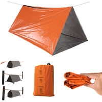 Emergency Tube Tent Survival Orange Shelter Rescue Camping Tent Aluminum Film Sleeping Bag,model:Orange