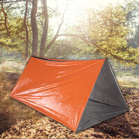 Emergency Tube Tent Survival Orange Shelter Rescue Camping Tent Aluminum Film Sleeping Bag,model:Orange