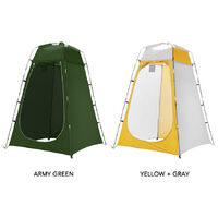 Portable Outdoor Shower Tent UV-protection Bath Room Camping Tent Rain Shelter Changing Room Privacy Tent for Outdoor Camping Biking Hiking Beach with Carry Bag,model:Army green - model:Army green