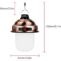 Mini Camping Lantern IPX4 Waterproof Hanging Tent Lantern with Charging Function For Emergency Camping Hiking Outdoor Cycling Backpacking,model:Red