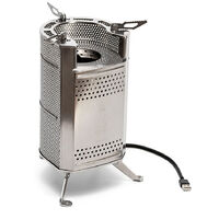 Camping Wood Stoves Picnic Hot Pot Barbecue Outdoor Stoves Mountain Climbing Camping High Altitude Stoves,model:Silver