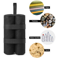 4pcs Sand Weight Bags Leg Weights for Pop up Canopy Tent Sun Shades Umbrella Trampolines Weighted Feet Bag,model:Black