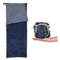 Lixada 190 * 75cm Outdoor Envelope Sleeping Bag Camping Travel Hiking Multifunction Ultra-light 680g,model:Dark blue - model:Dark blue