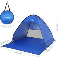 Lixada Automatic Instant Pop Up Beach Tent Lightweight Outdoor UV Protection Camping Fishing Tent Cabana Sun Shelter,model:Royal Blue S