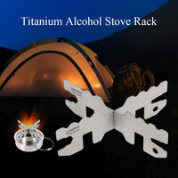 Lixada Titanium Alcohol Stove Rack Cross Stand Outdoor Camping Stove Stand Support Rack,model: Style 3
