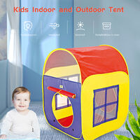 Kids Tents Children Play Tent for Toddler Kids Play Tent Toys Indoor Outdoor Playhouse Camping Playground 33.8*33.8*41.3inch,model:Multicolor