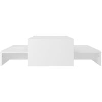 Nesting Coffee Table Set White 100x100x26.5 cm Chipboard