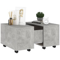 Coffee Table Concrete Grey 60x60x38 cm Chipboard
