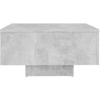 Coffee Table Concrete Grey 60x60x31.5 cm Chipboard