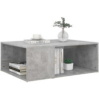 Coffee Table Concrete Grey 90x67x33 cm Chipboard