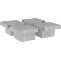 Coffee Table Concrete Grey 90x90x28 cm Chipboard