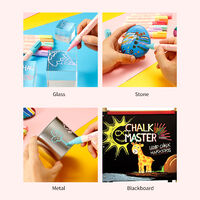 Liquid Chalk Pen Marker 8 Bright Colors 6mm Reversible Tip Round and Chisel Erasable Water-based Chalkboards Marker Pens Non Toxic Quick Drying for Blackboard Glass Windows Mirrors Office Home Restaurants Supplies,model:Multicolor