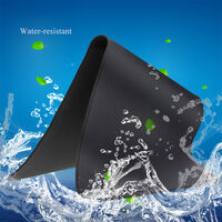 800*400*2mm Large Size Plain Black Extended Water-resistant Anti-slip Rubber Speed Gaming Game Mouse Mice Pad Desk Mat,model: 48