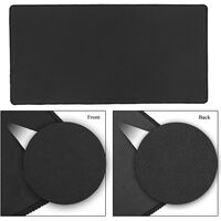 800*400*2mm Large Size Plain Black Extended Water-resistant Anti-slip Rubber Speed Gaming Game Mouse Mice Pad Desk Mat,model: 48