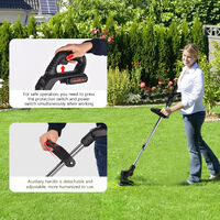 Electric Lawn Mower,Weed Trimmer,Folding Retractable,Home Handheld,1pc 24V 7500mAh Lithium Battery - Black,UK Plug