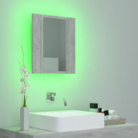 LED Bathroom Mirror Cabinet Concrete 40x12x45 cm,Grey