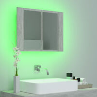 LED Bathroom Mirror Cabinet Concrete,60x12x45cm,Grey