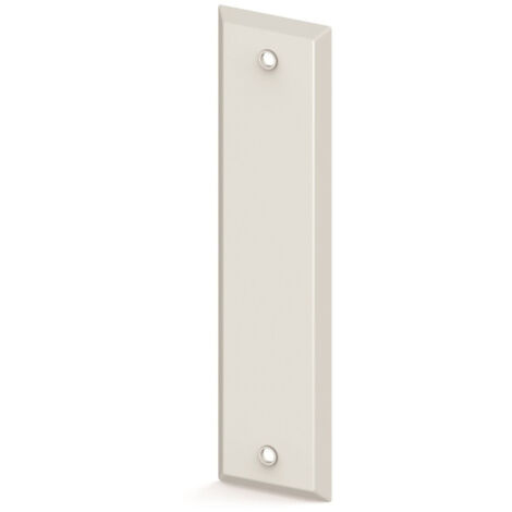 Standard-Metall-Deckplatte, weiß, ohne Gurtaustrittsöffnung (1/3)